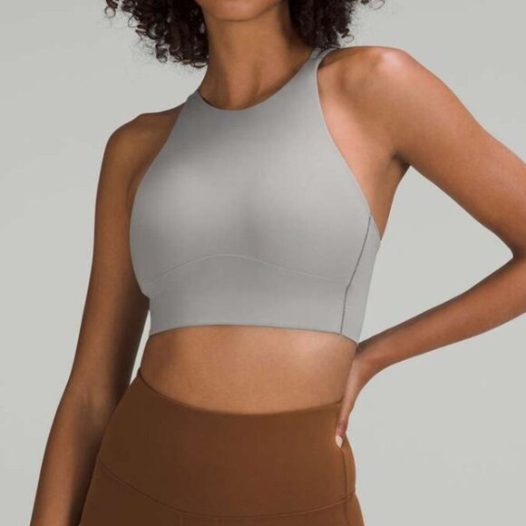 lululemon athletica Other - Lululemon Like a Cloud High-Neck Long-Line Bra B/C Cup Gull Grey Size 4